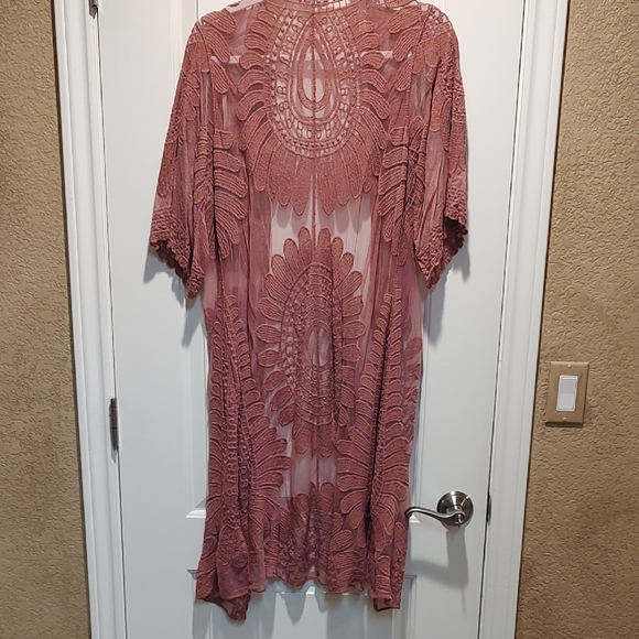 Rebellion Mauve Lace Cardigan - Picture 5 of 5
